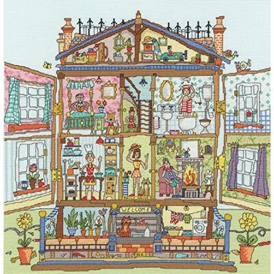 Bothy Threads Kit punto croce, motivo: casa delle bambole Bothy Threads Kit punto croce, motivo: casa delle bambole