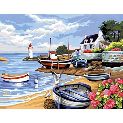 L'Art et la Manière Pittura con numero "Rivage Breton", 30 x 40 cm, colori assortiti L'Art et la Manière Pittura con numero "Rivage Breton", 30 x 40 cm, colori assortiti