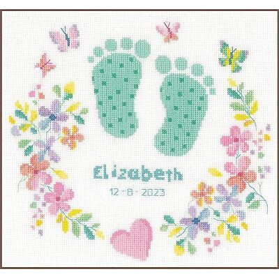 Vervaco Kit Punto Croce Contato PIEDINI DA BAMBINO Annuncio Nascita Punto Croce ca. 27 x 25 cm Regalo Personalizzato Set Fai Da Te Attività Creative Adulti Benvenuto Bambino Cross Stitch Vervaco Kit Punto Croce Contato PIEDINI DA BAMBINO Annuncio Nascita Punto Croce ca. 27 x 25 cm Regalo Personalizzato Set Fai Da Te Attività Creative Adulti Benvenuto Bambino Cross Stitch