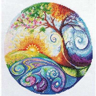 ART Kit per Punto Croce, Cotone, Bianco, normale ART Kit per Punto Croce, Cotone, Bianco, normale