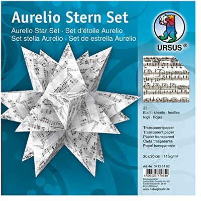Ursus Aurelio Stern Carta per DIY - Note nere - 20x20cm Ursus Aurelio Stern Carta per DIY - Note nere - 20x20cm