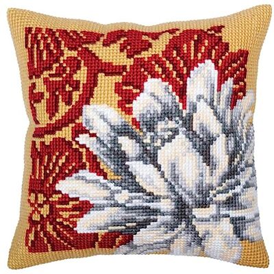 ART Lotus Bianco Kit per Ricamo a Punto Croce, Cotone Acrilico, Multicolore, 40 x 40 cm ART Lotus Bianco Kit per Ricamo a Punto Croce, Cotone Acrilico, Multicolore, 40 x 40 cm