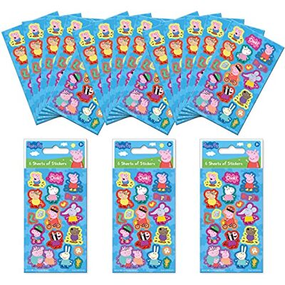 Paper Projects Peppa Pig Set di 18 fogli di adesivi per sacchetti per feste, colore: blu, perfetti per feste per bambini e calza della Befana, possono essere utilizzati per decorazioni e Paper Projects Peppa Pig Set di 18 fogli di adesivi per sacchetti per feste, colore: blu, perfetti per feste per bambini e calza della Befana, possono essere utilizzati per decorazioni e
