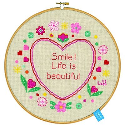 Vervaco Kit Punto Croce Contato LA VITA È BELLA Decorativi Per Pareti ca. 24 x 24 cm Set Fai Da Te Creativo Adulti Ricamo Casa Decor Arte Da Parete Kit Per Hobby Cross Stitch Vervaco Kit Punto Croce Contato LA VITA È BELLA Decorativi Per Pareti ca. 24 x 24 cm Set Fai Da Te Creativo Adulti Ricamo Casa Decor Arte Da Parete Kit Per Hobby Cross Stitch
