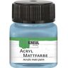 KREUL 75238-Vernice acrilica Opaca, Blu Bavarese in Barattolo da 20 ml, Vernice a Base d'Acqua dalla Copertura cremosa, ad Asciugatura Rapida, Adatta a Molte superfici Diverse, Bavarian Blue