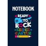 Jon Feldman WA, Corey First Day Of Kindergarten Ready To Rock Kindergarten on Dark Blue Cover Fun Gifts for Men Women Kids: Notebook