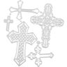 DIYEAH Pasqua Muori Muori A Croce Fustellatura Del Cristianesimo Di Pasqua Croce in Metallo Fustellato Fustella Per Stencil Per a Telaio Incrociato Artigianato Taglio Acciaio Al Carbonio