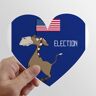 zerobrand Elezione della Bandiera Democratica Donkey Heart Vinyl Sticker Luggage Graffiti Decal