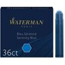 Waterman cartucce di inchiostro dimensione standard Serenity Blue (confezione da 36)