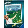 Ravensburger CreArt Regione Jungfrau in Svizzera, Kit per Dipingere con i Numeri, Contiene Tavola Prestampata 24x30 cm, Pennello, Colori e Accessori, Gioco Creativo e Relax per Adulti 14+ Anni