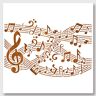 NBEADS Punteggio Musicale PET Stencil, Modelli Riutilizzabili per Pittura di Note Musicali DIY Art Craft Painting Wall Cut Stencil 21x29.7cm per Dipingere su Legno Canvas Paper Furniture Wall