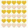 QUARKZMAN Cuore Forma Stirare su Toppe Ricamato Cuore Toppa Stirare su Trasferito Toppe per Vestiti Riparazione Zaino Scarpe Decorazione Giallo 30pz 1,57"x1,37