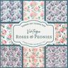 Law, Kara Vintage Roses and Peonies: Scrapbook, craft, decoupage paper, 12 designs, 24 double-sided sheets, 8.5'' x 8.5''