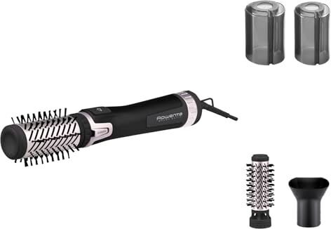 Rowenta Brush Activ' Dry & Style, Spazzola Rotante ad Aria Calda, 2 Spazzole per Tutti i Tipi di Capelli, Bidirezionale, 1000 W, Generatore di Ioni,