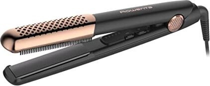 Rowenta SF8230 Piastra Capelli Inimitable Ultimate Experience con Pettine Integrato, Tecnologia Thermo Control con Piastre Flottanti 3D, Funzione Arricciacapelli, Riscaldamento Rapido, 5 Temperature