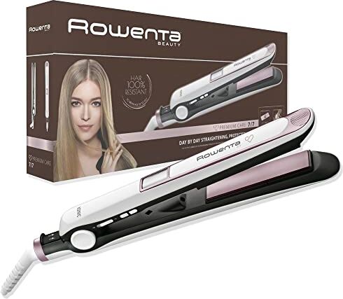 Rowenta SF7460F0 – Piastra per capelli ad alta protezione, rivestimento di cheratina di cashmere con olio di argan e generatore di ioni.