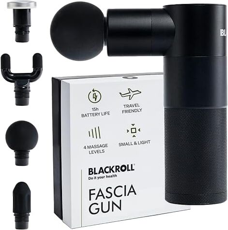 BLACKROLL ® FASCIA GUN Pistola massaggiante – Massaggiatore di alta qualità per muscoli e fasce – Livelli di intensità regolabili per il massaggio di schiena, spalle, collo e gambe