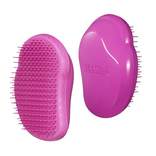 Tangle Teezer The Fine & Fragile Hairbrush   Quick Detangling for Wet & Dry Hair   Suitable for All Hair Types   Softer Teeth & Ergonomic Design   Berry Bright