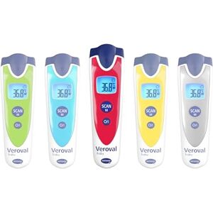 VEROVAL Baby Termometro a infrarossi ROSSO, misurazione senza contatto e silenziosa, temperatura corporea, temperatura dell'oggetto, temperatura ambiente, misurazione rapida, maneggevolezza VEROVAL Baby Termometro a infrarossi ROSSO, misurazione senza contatto e silenziosa, temperatura corporea, temperatura dell'oggetto, temperatura ambiente, misurazione rapida, maneggevolezza