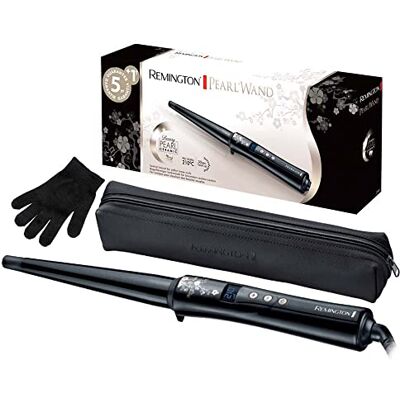 Remington Arricciacapelli, Professionale, Rivestimento In Ceramica E Perla, 130°-230°C, Nero, Riscaldamento Rapido 30 Sec, Punto Freddo, Spegnimento Automatico 60 Min, Remington Arricciacapelli, Professionale, Rivestimento In Ceramica E Perla, 130°-230°C, Nero, Riscaldamento Rapido 30 Sec, Punto Freddo, Spegnimento Automatico 60 Min,