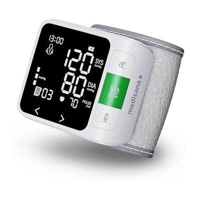 Medisana BW 360 connect misuratore di pressione da polso, misuratore pressione e polso con app Bluetooth, scala a semaforo e funzione di memoria, macchinetta pressione con scatola di custodia Medisana BW 360 connect misuratore di pressione da polso, misuratore pressione e polso con app Bluetooth, scala a semaforo e funzione di memoria, macchinetta pressione con scatola di custodia