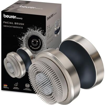 Beurer FC 59 Dual Spazzola Viso Rotante per una Pulizia Profonda dei Pori, 3 Accessori Spazzola, 2 livelli di intensità, Impermeabile, Batteria Ricaricabile, adatto a tutti i tipi di pelle Beurer FC 59 Dual Spazzola Viso Rotante per una Pulizia Profonda dei Pori, 3 Accessori Spazzola, 2 livelli di intensità, Impermeabile, Batteria Ricaricabile, adatto a tutti i tipi di pelle