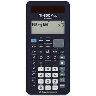 Texas Instruments 30XPLMP/TBL/3E1/A Calcolatrice scientifica a 4 righe TI-30X Plus Mathprint, Nero Texas Instruments 30XPLMP/TBL/3E1/A Calcolatrice scientifica a 4 righe TI-30X Plus Mathprint, Nero