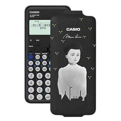 Casio FX-82SP CW Calcolatrice scientifica, con Marie Curie illustrata da Raquel Riba Rossy, consigliata per il curriculum spagnolo e portoghese, 5 lingue, più di 300 funzioni, colore grigio scuro Casio FX-82SP CW Calcolatrice scientifica, con Marie Curie illustrata da Raquel Riba Rossy, consigliata per il curriculum spagnolo e portoghese, 5 lingue, più di 300 funzioni, colore grigio scuro
