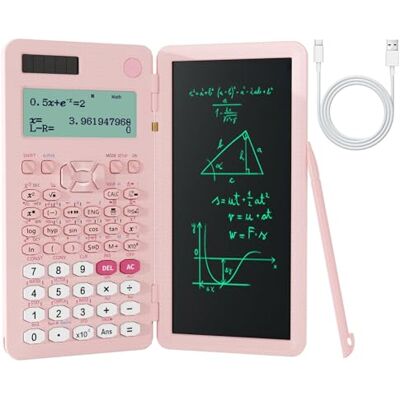 NEWYES Calcolatrice Scientifica Ricaricabile, 991ES MAX Con Tavoletta Scrittura e Penna, 417 Funzioni Per Studenti e Professionisti in Matematica, Fisica e Ingegneria, Rosa NEWYES Calcolatrice Scientifica Ricaricabile, 991ES MAX Con Tavoletta Scrittura e Penna, 417 Funzioni Per Studenti e Professionisti in Matematica, Fisica e Ingegneria, Rosa