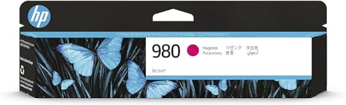 HP 980 , Cartuccia Originale  da 6000 Pagine, Compatibile con Stampanti a Getto di Inchiostro  Officejet Enterprise Color Serie X555 e X585, Magenta