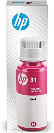 HP 31 , Flacone di Inchiostro Termico Originale  da 8.000 Pagine, Compatibile con Stampanti senza Cartucce  Smart Tank serie 400, 500 e 600, Magenta