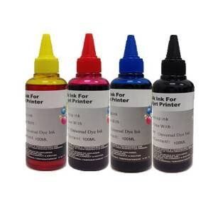 INK BELLIVE KIT Ricarica cartucce 4 x 100ml universale inchiostro colori compatibile per Brother Canon Epson HP