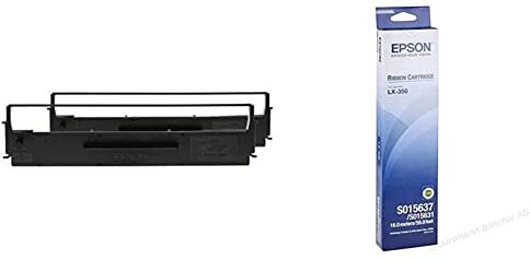 Epson Sidm Nastro per Stampante per Lx-350/300+/300+Ii, Confezione Doppia, Nero & Nastro Nero 4Milioni Di Caratteri Lx-35