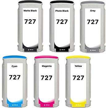 XL-Ink Compatibile per HP 727 130ml, (MBK/PBk/C/M/Y/G), 6 pezzi