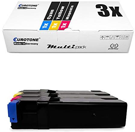 3x Eurotone Toner per Xerox Phaser 6500 wie 106R01594-106R01596 Colore