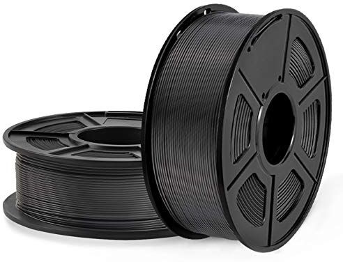 SUNLU Filamento Meta PLA 1,75 mm, Alta Tenacità, Migliore Liquidità Filamento PLA per Una Stampa 3D Più Veloce, Precisione Dimensionale +/- 0,02 mm, 2KG Nero+Nero