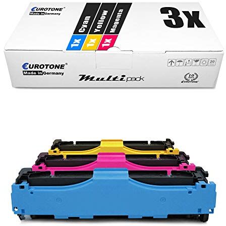 3x Eurotone Toner per Canon I-Sensys MF 724 726 728 729 8330 8340 8350 8360 8380 8540 8550 8580 wie 718 CRG-718 Colore