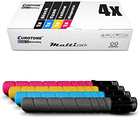 4x Eurotone Toner per Konica Minolta C364e C284e C364 C224e C224 C284 sostituisce TN-321 TN321 Set