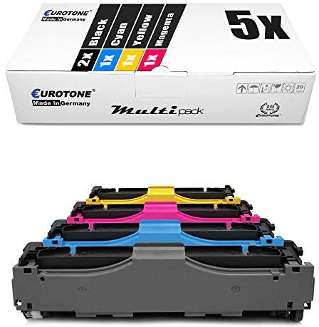 5x Eurotone Toner per Canon MF734Cdw MF735Cdw LBP653Cdw LBP654Cx MF733Cdw LBP654Cdw MF735Cdwt MF731Cdw MF732Cdw MF735Cx sostituisce 046H BK CMY Set