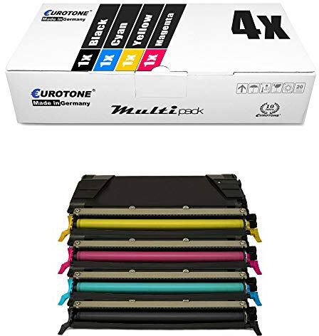 Eurotone 4x  Toner per Lexmark C 746 748 DE DTE E DN N DTN sostituisce tutti i colori