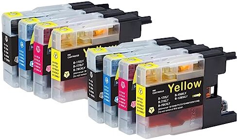 Go Inks 2  Set di 4 Cartucce d'inchiostro per sostituire Brother LC1240 & LC1220 compatibile/non-OEM per Stampanti Brother DCP e MFC (8 Inchiostri)