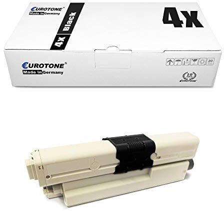 4x Eurotone Toner per OKI MC 351 352 361 362 561 562 wie 44469803 Nero