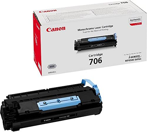 Canon Cartuccia 706 Toner Nero, Rendimento 5000 Pagine, Imballo in Cartone