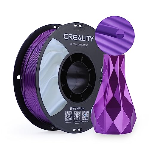 Creality PLA Filamento a Stampante 3D Printer Silk Shiny PLA Filament 1.75mm +/-0.02mm, 3D Printing Filament 1KG/2.2lb (Viola)