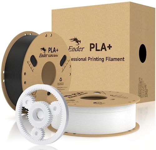 Creality Filamento ufficiale  PLA+, 1,75 mm, PLA Plus, filamento per stampante 3D professionale, più resistente, stampa liscia, precisione dimensionale +/- 0,02 mm, bobina di cartone da 1 kg (2 kg,