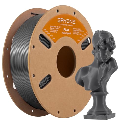 ERYONE High Speed Filament PLA+ 1.75mm +/- 0.03mm, 3D Printing PLA Pro Filament Fit Most FDM Printer, 1kg / Spool, Grey