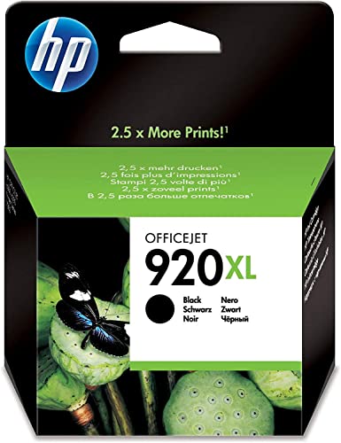 HP 920XL , Cartuccia Originale  da 1200 Pagine, Compatibile con Stampanti  Officejet Serie 6000 e 7000 Grandi Formati, Nero