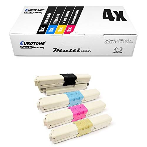 4x Eurotone Toner per OKI C 310 330 331 510 511 530 531 DN sostituisce 44469803 44469704-44469706