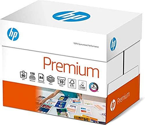 HP Premium, carta per stampante, formato A4, 80 g 10 x 250 mm. 2500 Blatt