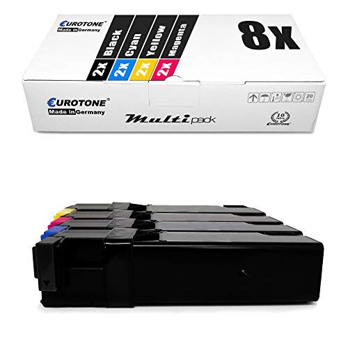 8x Eurotone Toner per Epson Aculaser CX 29 NF DNF sostituisce tutti i colori S050627 S050630